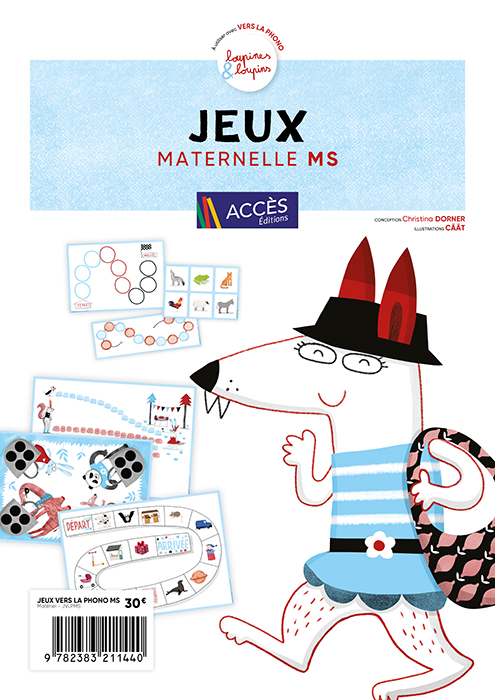 Couverture du matériel Jeux Vers la phono MS illustré par Maryline la loupine.