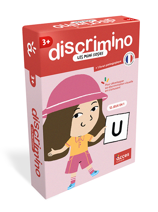 Visuel du coffret de matériel éducatif Accès ludique, Les mini sosies, illustré par une enfant.