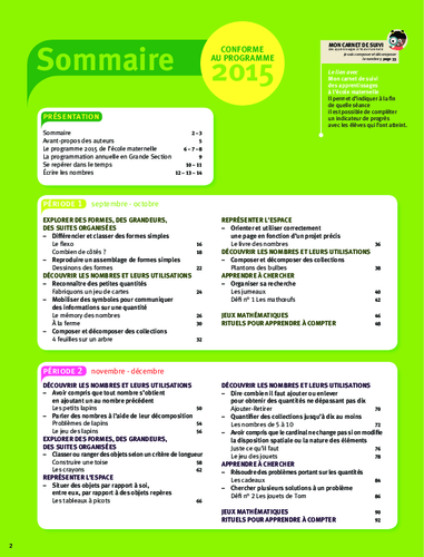 Vers les maths gs sommaire acces editions